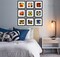 Black Picture Frame Set of 9, Square Photo Frame with Mat Display Pictures 8x8 or 12x12 Without Mat, PVC Glass, for Wall Home Office Decor (9pk, Black)
